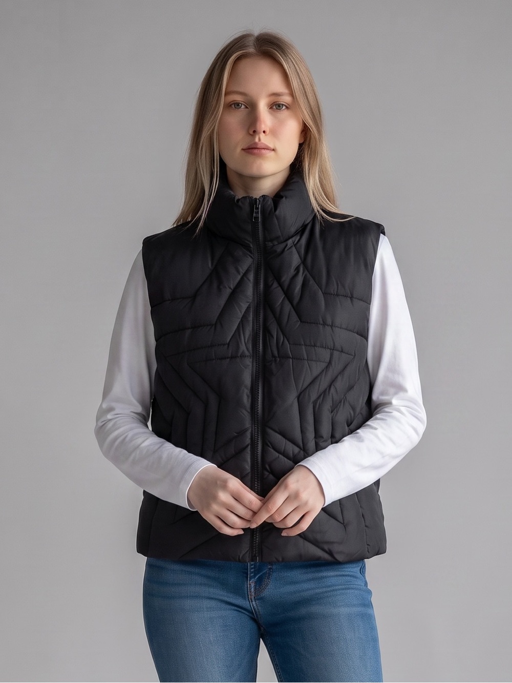 Madden Girl - NWT - Black Quilted Star Puffer Vest